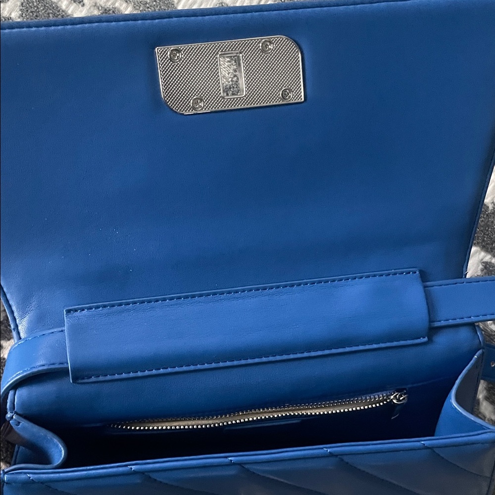 JW PEI Blue Quilted Purse / Clutch Elsa Front Flap Crossbody Bag - Picture 12 of 16